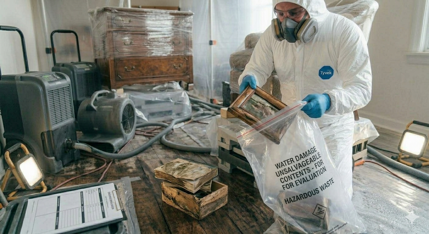 Bagging Unsalvageable Contents