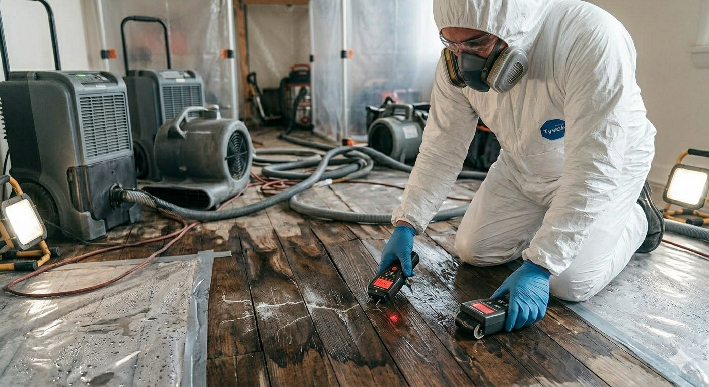 Water Damage Restoration Including Timber Flooring